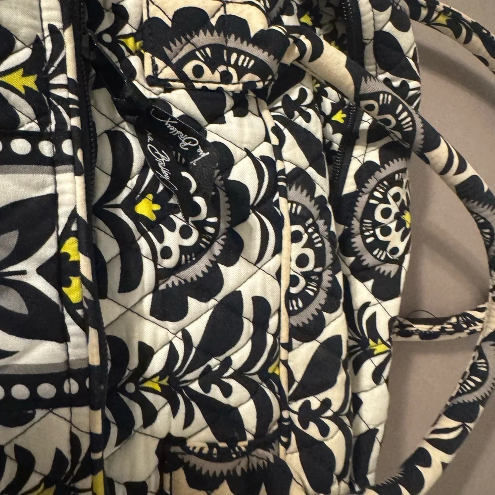 Vera Bradley Black and White Floral Duffle Bag